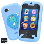 BAISIQI Smart Phone Toys for Boys Ages 3-8, Dinosaur Phone Toys with Dual Camera, Toddler Touchscreen Phone Educational Toys for Kids, Christmas Birthday Gifts for 3 4 5 6 7 8 9 10 Year Old Boy