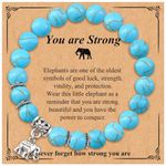 Stress Relief Gifts Elephant Gifts Bracelet for Women Spiritual Gifts Natural Stone Beaded Bracelet for Girls Teen Girl Christmas Gifts 2023