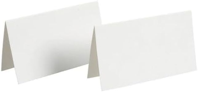 100 Pack Table Place Cards for Table Setting, Blank Name Note for Wedding, Baby Shower, Events, Reserved Seating, White Seating Cards for Banquets (3.5 x 2 In)