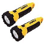 Dorcy 41-2524 2 pk Floating LED Flashlight with Carabineer Clip, 55-Lumens, Yellow