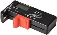 MERCURY | Universal Battery Tester Volt Checker with Accurate digital Screen | Test AA, AAA, C, D and 9V PP3 Batteries & Button Cells