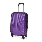 SA Products Cabin Suitcase - Hardshell Airline-Approved Luggage Bag for Travel - Cabin Bag with Inner Pockets, Extendable Top Handle, Side Handle, 4 Spinner Wheels, Lock - 50.5x23x37cm, 35L, Purple