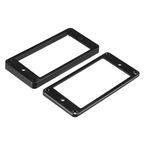 sourcing map Humbucker Pickup Ring Pickup Mounting Frame Flat Bottom 35 for Neck and 79 for Bridge Pickup Black 2Set