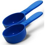 2pc Kit, RE-GEN 15ml Reusable Short Handle Plastic Measuring Spoon Scoops Dosing Spoons | Ideal for Liquids, Powders, Granules, Home, Kitchen, Catering, Healthcare, Fitness