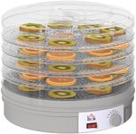 HOMCOM 5 Tier Food Dehydrator, 245W Food Dryer Machine with Adjustable Temperature Control for Drying Fruit, Meat, Vegetable, Jerky and Pet Treat, Grey