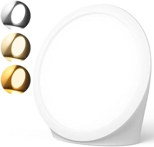 Tageslichtlampe 10000 Lux Sonnenlicht mit 3 Lichtfarben, 6 Timern, 5 einstellbaren Lichtintensitäten und Memoryfunktion, Sonnenlampe UV-frei für schreibtisch