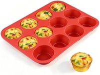CAKETIME 12 Cups Silicone Muffin Pa