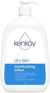 Kenkay Dry Skin Moisturising Pump Lotion - 1 Litre | Soothes, Locks in Moisture, Extra Hydration with Aloe Vera & Sunflower Oil For Dry Skin.