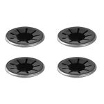 (4-Pack) Spring Steel Push On Pushnut Caps with Mechanical Zinc Plating - Permanent Washer Caps Fits 3/4” Axles for Hand Trucks, Rolling Bins, and Lawn Wagons - Perfect Alternative for Cotter Pins