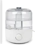 AUAAQ Reptile Fogger Humidifier Mister for Reptile Tank, 2.5L Top-Fill Terrarium Humidifier with Hose for Snakes, Tortoises, Chameleons and Ball Python, White Hose, White Base, Clear Tank