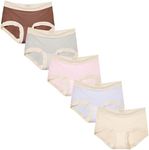 INNERSY Women's Quick Dry Light Hipster Panties Workout & Travel Underwear 5-Pack(Taro Latte,Large)
