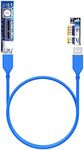 GLOTRENDS UEX101 600mm PCIe 3.0 X1 Riser Cable for PCIe WiFi Card, M.2 PCIe Card, Firewire Card, USB PCIe Card, Sound Card, etc