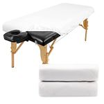 Luriseminger 2pcs Massage Bed Cover, 80 x 190cm Waterproof Massage Couch Cover Beauty Bed Protective Cover Washable Sanitary Barrier Protective Fitted Massage Table