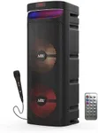 Audiobox ABX-2010R Dual 10" Party Bluetooth Speaker - Portable Karaoke Machine with Bluetooth, USB, TF Card, FM Radio, and Wired Microphone - Ideal for Parties and Events