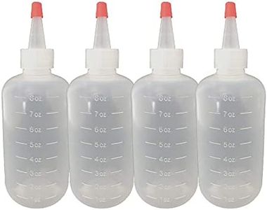 JADEWELL 4 Pack Applicator Bottles with Cap 8oz Oil Bottles for Hair Coloring Dyeing BPA Free