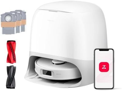 roborock Qrevo Curv S5X Robot Vacuum and Mop, 17000Pa Suction, Zero-Tangling Design, FlexiArm Side Brush, Smart Obstacle Avoidance, Self-Washing & Drying & Emptying for Carpet, Pet Hair, Hard Floor