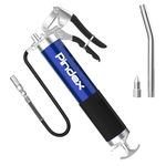 Pindex Grease Gun 8000PSI: Heavy Duty Manual Grease Gun Tool with 18 inch Flex Hose, Fit for 14oz Cartridges and Bulk, Grease Guns for Automotive & Trailers | Agriculture | Industrial | Marine