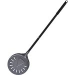 VIKCOLEE Turning Pizza Peel, 8 Inch with 25 Inch Handle Round Pizza Turning Peel, Professional Anodized Aluminum Turning Pizza Spatula, 33 Inch overall