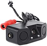 3in1 Backup Camera Kits, 170° Angle Car Rear View Parking Reversing Security Camera with One Buzzer,Two Radar Sensor HD Night Vision Waterproof for Truck SUV Van RV ect BC005