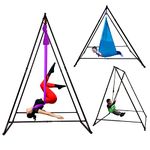 KT1.1520YG - KT Dedicated Stand Frame for Aerial Yoga. Foldable, Portable, Height Adjustable, Stable and Durable Upgraded Yoga Swing Stand Frame