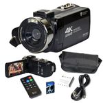 Genius Tech 4K Camera Camcorder 42MP Video Recorder Camera Support Vlogging YouTube TikTok Digital Camcorder with 3" LCD Screen,18X Digital Zoom for Adults Kids Teens Beginners