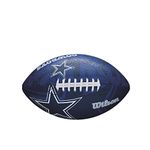 Wilson Unisex-Youth NFL Junior Team Logo Football, Whiet/Blue