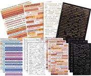 AXZTYYLA 20 Sheet Quote Stickers for Journaling Vintage Scrapbook Phrase Word Scrapbooking Junk Journal Supplies Planners DIY Card Making Collage Album Aesthetic (Quote - Sheet)