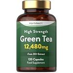 Green Tea Capsules 12480mg | High Strength Extract | 120 Powder Capsules | Vegan & Vegetarian | by Horbaach