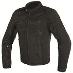 Dainese Unisex Air Frame D1 Tex Motorcycle Jacket for Summer with Removable Windproof Liner, Black/Black/Black, 48 EU