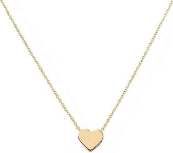 Kritz Collier Coeur Femme plaqué Argent Acier Hypoallergénique - Pendentif Coeur amour élégant Minimaliste et Cha�îne Réglable - Bijoux Mode cadeau (Or)