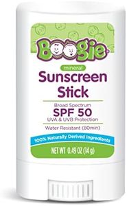 Baby Sunscreen by Boogie Block, Mineral Sunscreen Stick, Naturally Derived, Water Resistant, SPF 50, 0.49 Oz, Pack of 1