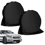 2 Pieces Caravan Wheel Arch Cover, Caravan Wheel Covers, Wheel Covers, Tire Cover, Protective Cover, Suitable for 27-29 Inch Tires, Caravan, Motorhome, Car, Black