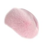 Uposao Artificial Fur Winter Hat for Women, Womens Furry Winter Hat Dome Hat Warm Trendy Plush Hat for Winter Travel Skiing Hiking Home Pink