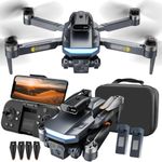 Drone with Camera 4k HD FPV Foldable Drone for Beginners, Quadcopter with Voice Gesture Control, One Key Take Off/Land, Optical Flow Positioning, 360° Flip, Waypoint Fly