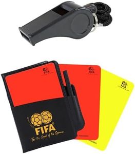 jkahh Soccer Referee Kit - Soccer Referee Red Yellow Cards & Thickened Priume Plastic Whistle with Lanyard, Loud Crisp Sound Whistle Great for Coach, Refefee, Lifeguard, Pet Training, Party1