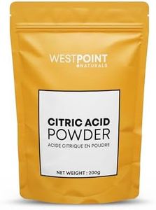 Westpoint Naturals Pure Food Grade Citric Acid Powder 200 g - Natural Cleaner, Cooking Ingredient, DIY Bath Bombs Material