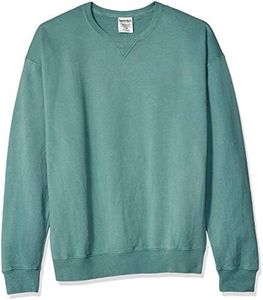 Hanes Originals Fleece, Garment Dyed Pullover, Crewneck Sweatshirts for Men, Cypress Green, XX-Large