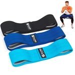 Resistance Bands, Booty Bands (3 Pack), Fabric Resistance Bands Set for Women/Men, Exercise Bands for Glutes, Hips and Legs Fitness, Ideal for Home, Gym, Training and Sport