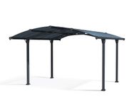 Palram - Canopia Arcadia 12 x 14 x 6.5 Carport, Heavy Duty Metal Car Port, Weather-Protected Aluminum Frame, Polycarbonate RV & Car Storage, UV Protected, DIY Truck Garage Kit, 10-Year Warranty, Gray