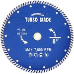 8" Diamond Turbo Granite Blade Diamond Cutting Blade for Granite Marble Ceramic Tile