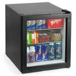 bar@drinkstuff Frostbite Mini Fridge Black - 46ltr Compact Refrigerator Holds 45 x 330ml Cans | F Energy Rating