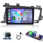 Podofo 9 Inch Apple Carplay Screen for KIA Optima K5 2010-2013,2+64G Android 13 Car Radio Touchscreen Support Android Auto,Mirror Link,Bluetooth,GPS,WiFi,SWC,FM&RDS Radio + AHD Backup Camera + MIC