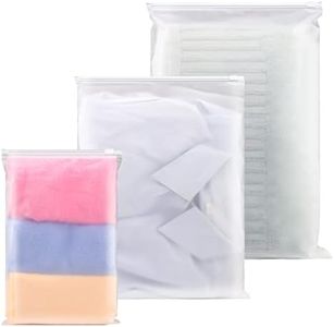 AZLIFEEU Buste per Indumenti 12 Pezzi, Sacchetti da Viaggio Impermeabili, Zip Buste Trasparenti per Indumenti, Buste per Valigia Salvaspazio, per Riporre Vestiti, Intimo, Cosmetici 3 Taglie
