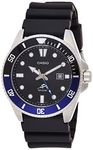 Casio Men's MDV106-1AV 200 M WR Black Dive Watch (MDV106-1A), Black/Blue, Classic