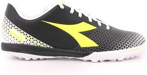 Diadora Men's Pichichi 6 Tfr Soccer Shoe, Black Yellow Fluo Dd White, 7 UK