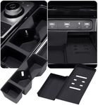 KATORN Cup Holder Insert & Wireless Charging Protective Mat for KIA Sorento 2026 2025 2024 2023 2022 2021, Interior Accessories Cup Holder & Wireless Charger Cover Pad for 2021-2026 Sorento, Black