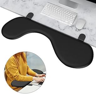 eulps Foldable Desk Extender Tray, Arm Rest for Desk, Ergonomic Forearm Leather Soft Armrest Support, Wrist & Elbow Pad for Home and Office, Easy Typing & Pain Relief