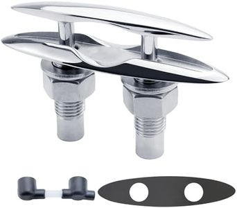 YANYUCB Pull Up Boat Cleat,316 Stainless Steel Retractable Cleat with Back Plate and Lock Nuts（6 inch