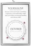 Philip Jones October (Tourmaline) Birthstone Stretch Charm Bracelet with Quote Gift Box