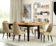 SIYARA DESIGN Solid Wood Dining Table 6 Seater Set | Wooden 6 Seater Dining Table for Dining Room | Six Seater Extendable Dining Table with 6 Chairs & Bench for Home (Rustic Brown)